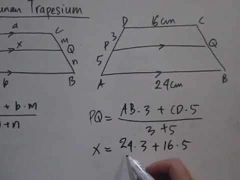 Kesebangunan Trapesium Beserta Contoh Soal dan Penyelesaiannya