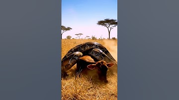 🐍 Giant Python Attacks a Cow in the African Savannah | Unreal Animal Encounter 😱 |