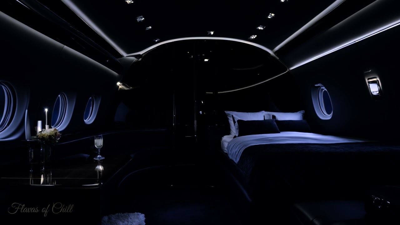 DARK Luxury First (1st) Class Brown Noise Flight Ambience | Jet Plane Sounds for Sleeping | 10 Hours