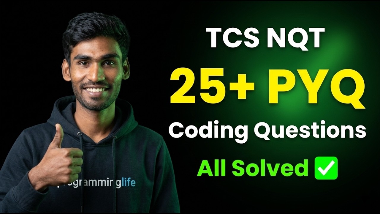 I Solved 25+ TCS NQT Previous Year Coding Questions 😱 | Full Solutions ...