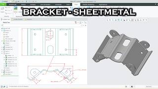 Creo Sheet Metal Modelling Tutorial - Bracket