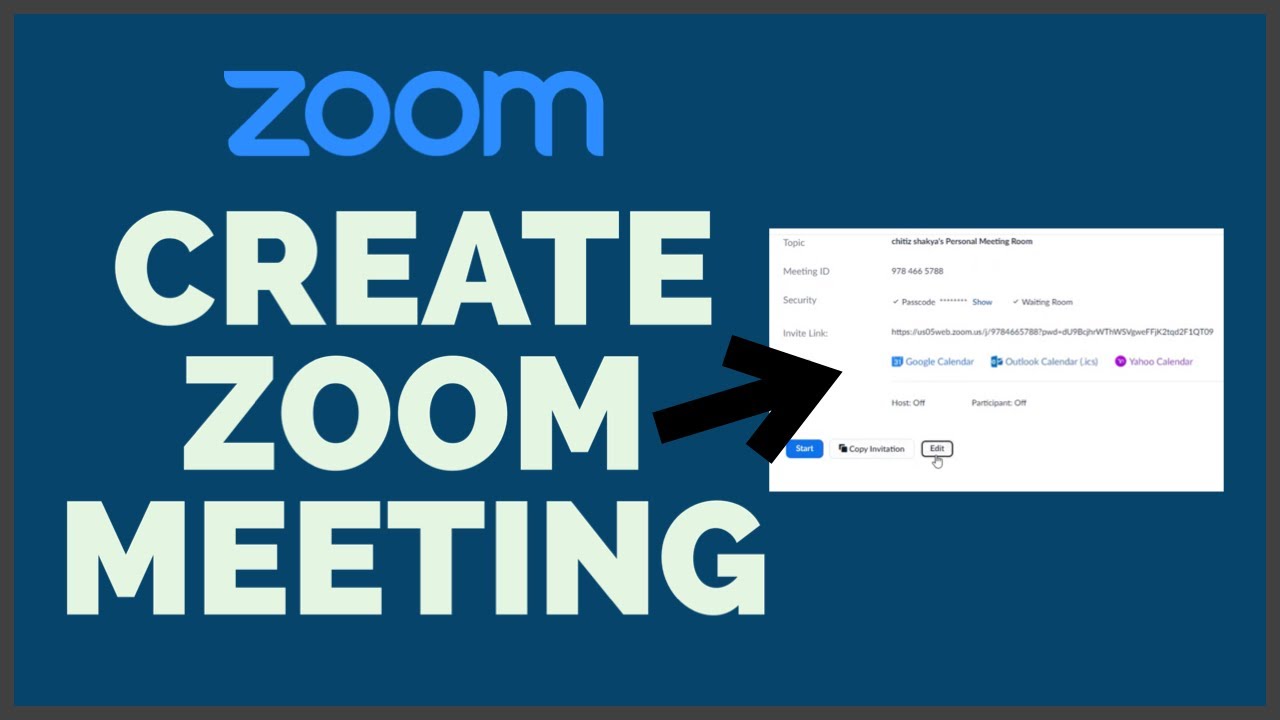 How To Create Zoom Meeting Schedule a Zoom Meeting (2022) YouTube