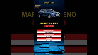 Baleno Maruti Suzuki Delta Jaipur On Road Price 2026 #Shorts