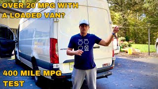 2021 Mercedes Sprinter Van 4 Cylinder Diesel 400 mile MPG Test!