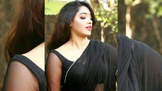 Zhootmania Model Fashion Black Saree Photoshoot