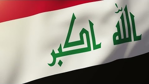 4K Iraq flag waving in the wind. Looping sun rises style. Animation loop Stock video