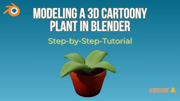Easy Blender tutorial low poly plant #blender #3d #blender3d