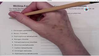 Writing Formulas for Covalent Compounds from Names