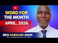 The Word For The Month The Month Of April 2026 
