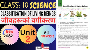 Class 10 Science Unit 2 Exercise Class 10 Science Chapter 2 Classification of Living Beings Exercise