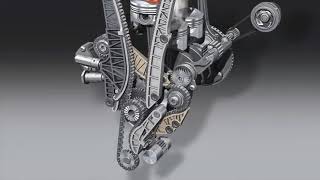 Operation of a variable oil pump.