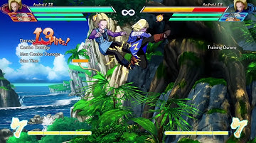 dbfz android 18 solo midscreen combo