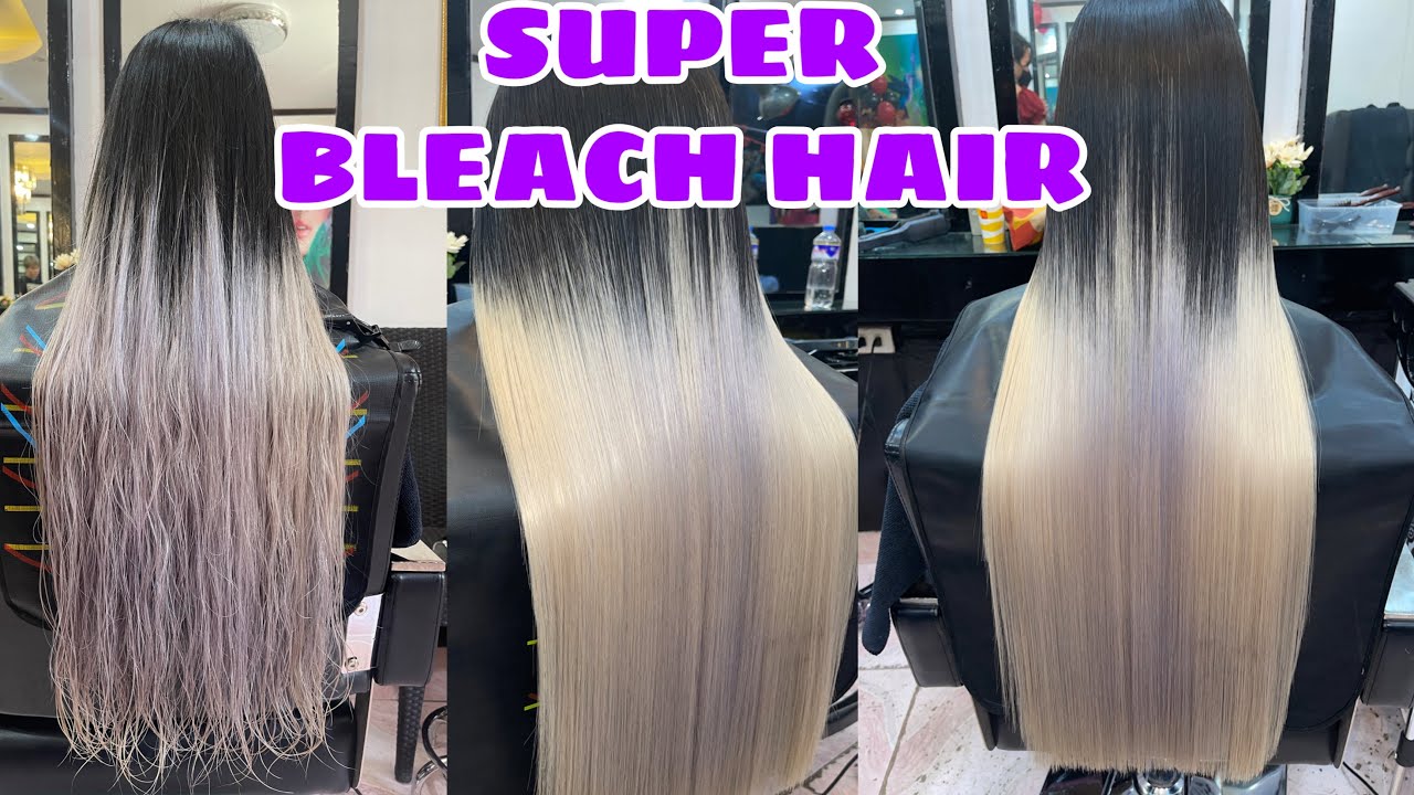 Rebond On Super Bleach Hair YouTube