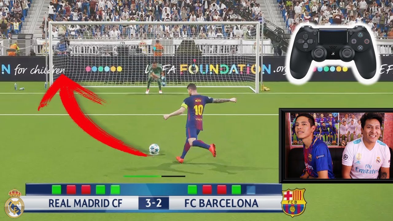 ¡REAL MADRID vs BARCELONA! Reto Penaltis en PES 2018 con CASTIGO EXTREMO