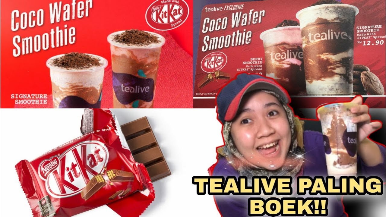TEALIVE x KITKAT COCO WAFER SMOOTHIES REVIEW SUMPAH SEDAP TEALIVE