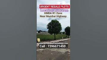 Open Plots ReSale Rudraram R1 Zone hmda final approved layout,#plots,#rudraram