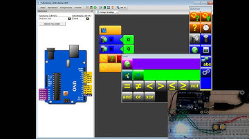 minibloq tutorial 2, TASTER,  arduino grafisch programmieren