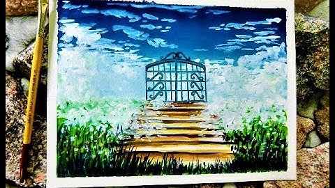 A Door to Heaven Painting Step by Step For Beginners | Acrylic Painting
