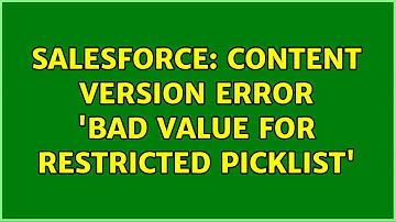 Salesforce: Content version error 