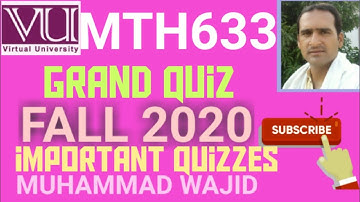 mth633 important quizzes for grand quiz fall 2020