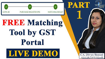 Good News for Taxpayers| FREE GST Matching tool by GST Portal| Reconcile GSTR 2B with purchases