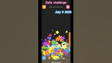 Squiggle drop - daily challenge July 5 2023 | pop the balloon #squiggledrop #applearcade