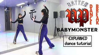 BABYMONSTER - 'BATTER UP' DANCE BREAK Dance Tutorial | EXPLAINED + Mirrored