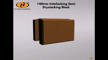 Hydraform 140mm Interlocking Semi Drystacking Block