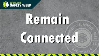 Safety Week 2022 Monday: Remain Connected - Aldridge