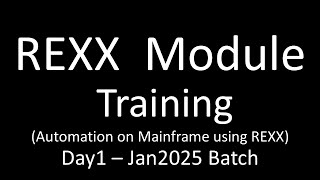 REXX Module Training