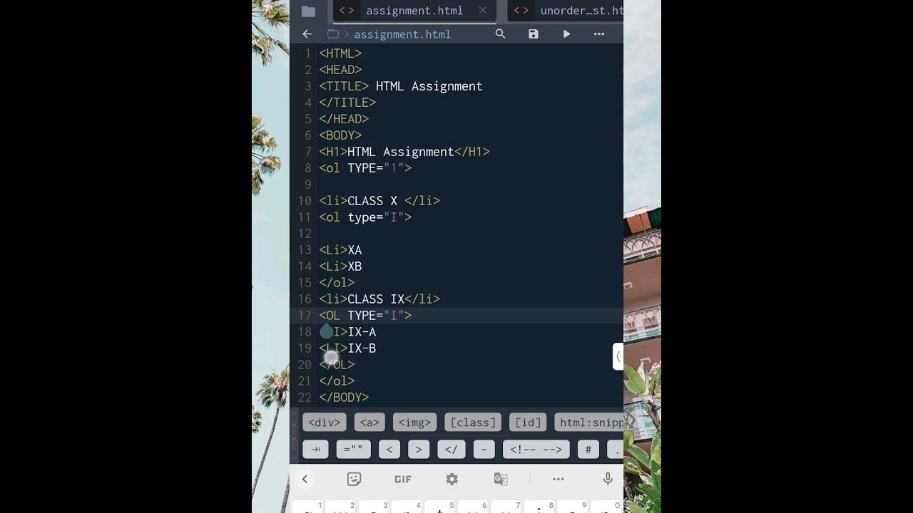 HTML assignment No 1 Complete code with output #html #ytshorts #cbse # ...