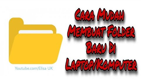 Cara membuat folder baru di komputer/laptop