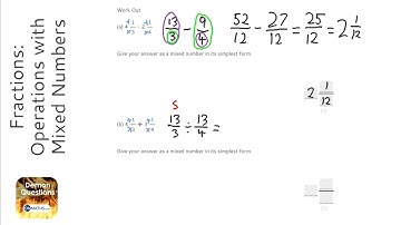 Fractions: Operations with Mixed Numbers (Grade 4) - OnMaths GCSE Maths Revision