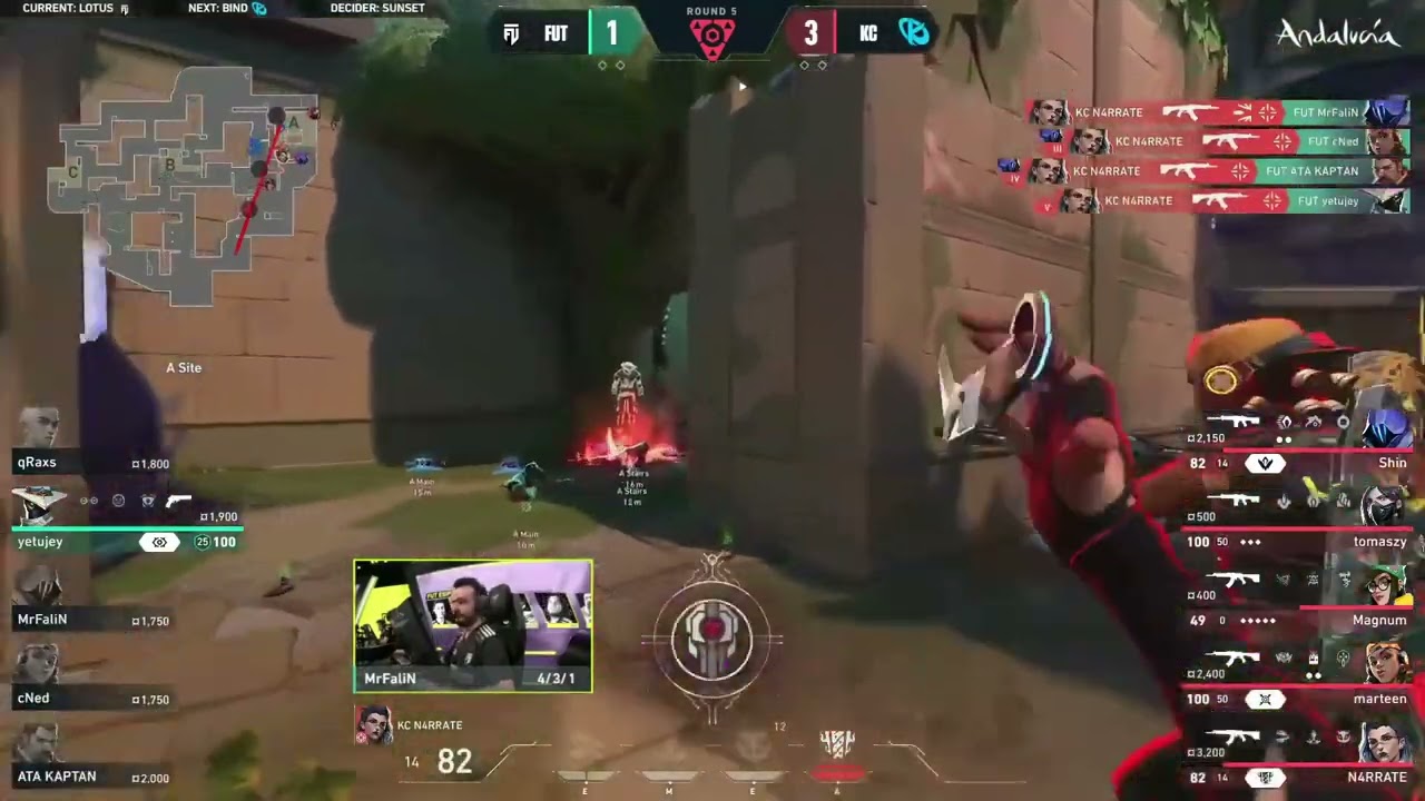 FUT vs KC : ACE by N4RRATE : Valorant 2024 KickOff