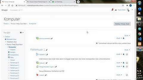 Membuat Absensi kehadiran di moodle