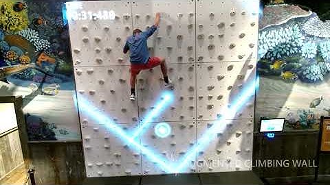 Great idea: climbing with augmented reality that turns sports into a video game.