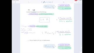 Chapter 9 Exercise 15   Calculate Molarity