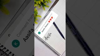 “Aasifa” name Brushpen lettering shorts youtubeshorts trending theartfeed brushpenlettering