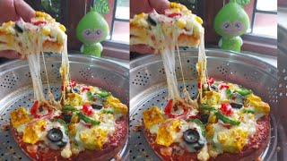 #shorts Super cheesy paneer pizza ghar per banao aur bus ek slice khao screenshot 5