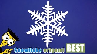 How to make an easy paper snowflake - Origami BEST #origami screenshot 5