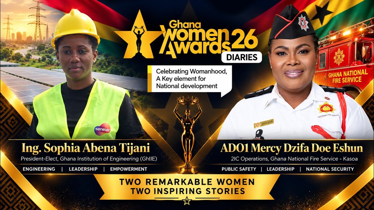 Still from TWO EXTRAORDINARY WOMEN. TWO INSPIRING JOURNEYS - Ing. Sophia Tijani | ADO1 Mercy Dzifa Doe Eshun