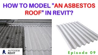 How to model a Asbestos Corrugated Sheet Roof By Revit | Revit Tools 09 | For Design beginners