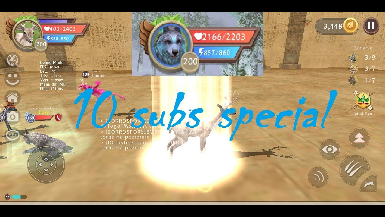 Reaching lvl 200 in wildcraft 10 subs special 🥳 YouTube