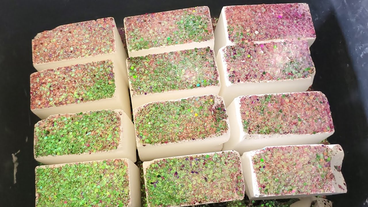 Glitter Topped Fresh Blocks of Gym Chalk *ASMR* - YouTube