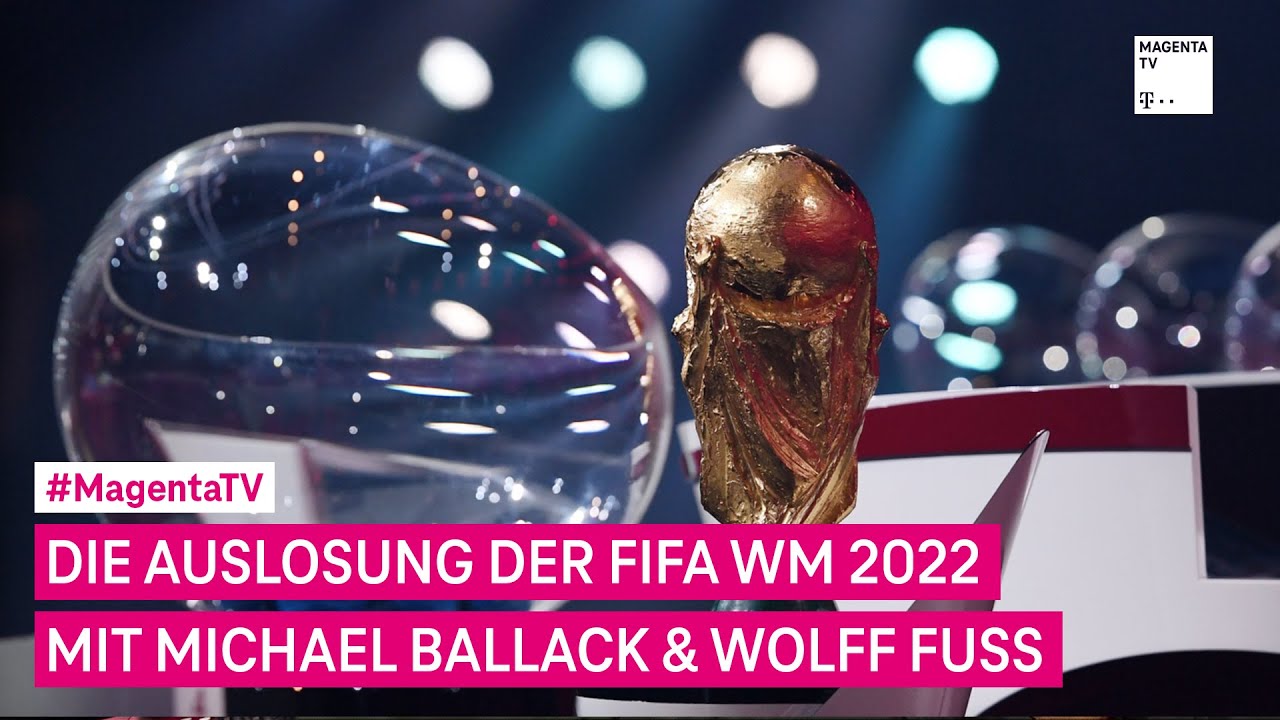 Trailer Die Auslosung der FIFA WM 2022 live bei MagentaTV mit Michael Ballack und Wolff Fuss