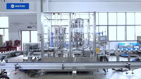 Huituo automatic inner cap pressing and outer cap screwing machine 2-in-1 for cosmestic industries.