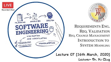 Software Engineering Lecture 07| Requirements Validation & System Modelling | Dr. Xu Qing | 江西理工大学