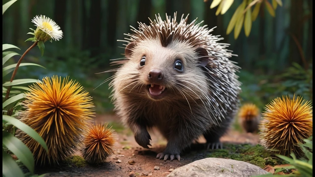 Fünf kleine Stachelschweine erkunden den Wald | Spannende Tierlieder & Zählen lernen