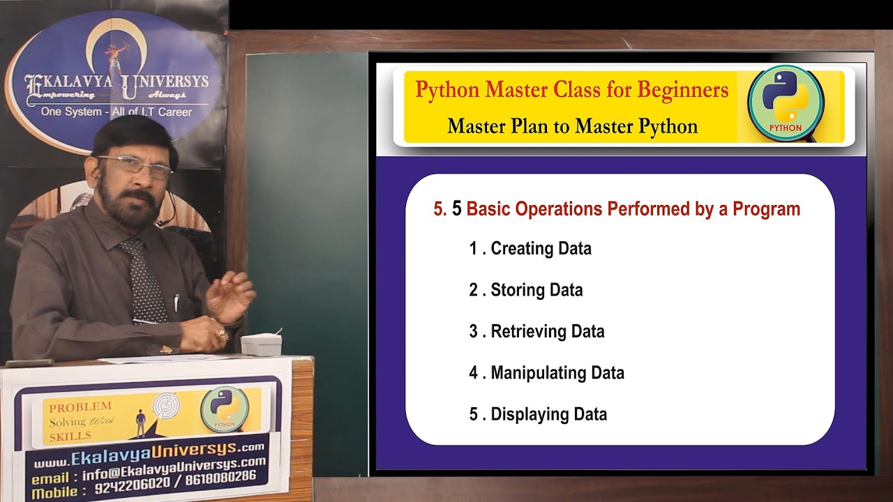 PFGC-5: 5 Basic Operations of a Computer Program | Creating, Storing ...