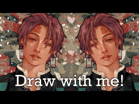 Draw with me! Tanjiro Kamado of Demon Slayer in my art style
